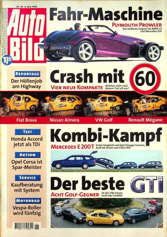 Deckblatt Auto Bild (18/1996)